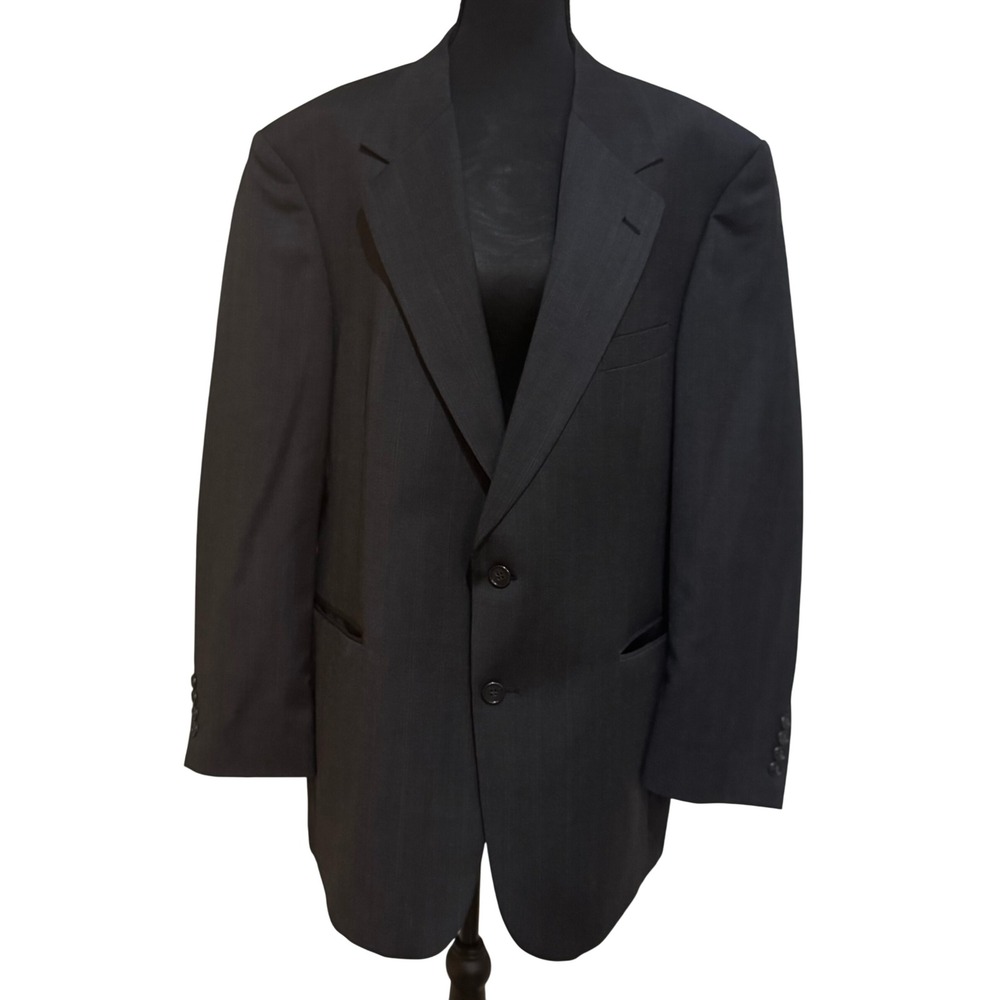 Stafford Executive Blazer Sport Coat 100%‎ Wool Two Button Closure 44R